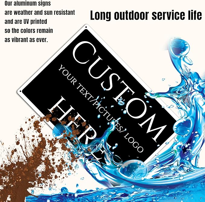 Custom Sign, Custom Delivery Sign，Double-sided，Multiple Sizes, Customize for Office, Business, Workplace, office, Home, Delivery Signs(14 * 10Inch)