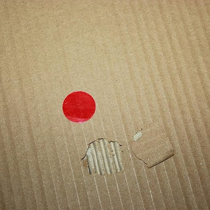 Non Fading Red Reflective Stickers 1-inch Diameter Round Reflector, Outdoor Waterproof High Visibility Warning Adhesive Tape (50 Pcs)
