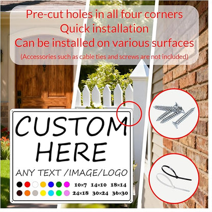Custom Signs,Personalized Metal Signs-10×7inches-indoor/outdoor Weatherproof and rustproof for home,yard,business,school