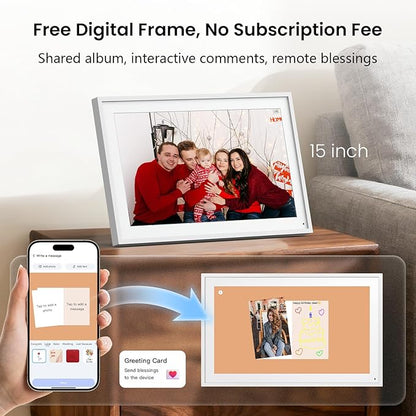 Digital Calendar Schedual Planning Calendar, Chore Chart Task & Rewards for Parent-child 1920 x 1080P Full HD Interactive Touchscreen Smart Family Planner, Wall & Desk Mountable (White, 15.6inch)