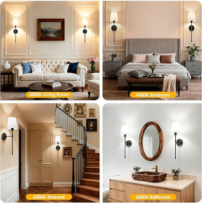 OCATO Battery Operated Wall Sconce: 10000mAh Wireless Wall Sconces Set of Two Rechargeable Lamp Dimmable Magnetic Lights with 7 RGB Colors and Remote Home Decor Walls Decor for Bedroom Living Room