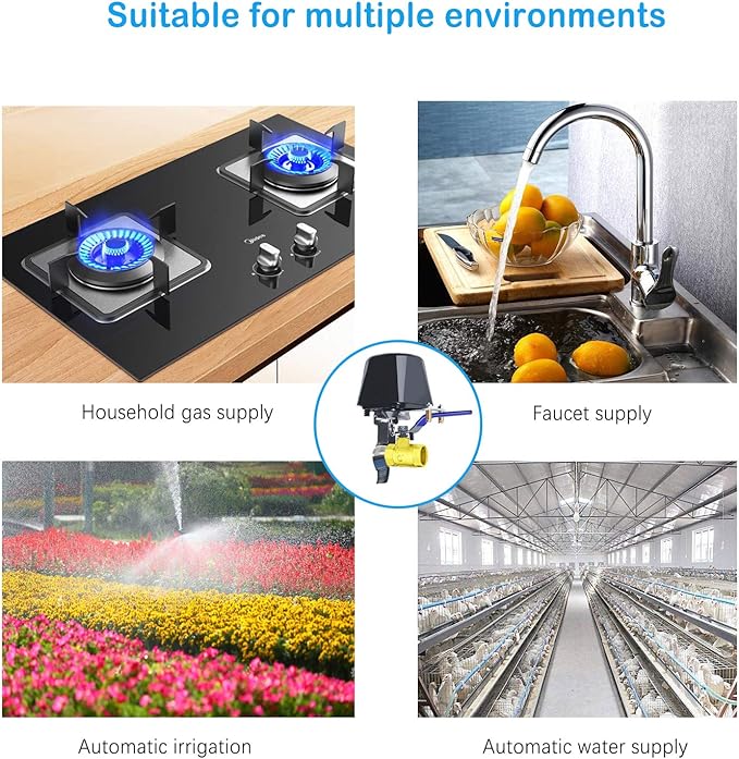 UseeLink Smart WiFi Water Valve, 2-pack, Compatible with Alexa and Google Assistant,Application program iOS/Android