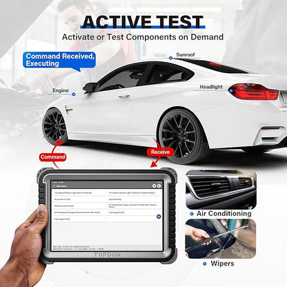 TOPDON Phoenix Plus 2 Bidirectional Scan Tool with Battery Tester, 2 Years Free Update, OE-Level Full Diagnosis, Topology Scanner, 40+ Reset Services, AutoAuth for FCA SGW
