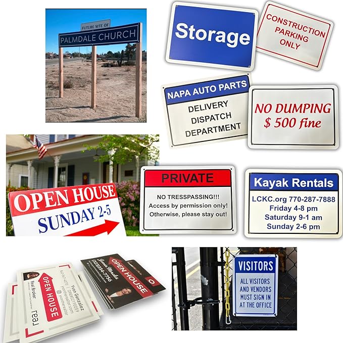 Custom Signs Outdoor Metal for Home Office Business, Personalized, Door, Porch, Delivery, Man Cave, Shop, Garage, Street. For Outside or Inside Use. Our Metal Signs Are UV Printed Solid Aluminum Solid, 14x10 inches