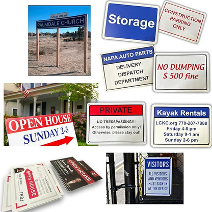 Custom Signs Outdoor Metal for Home Office Business, Personalized, Door, Porch, Delivery, Man Cave, Shop, Garage, Street. For Outside or Inside Use. Our Metal Signs Are UV Printed Solid Aluminum Solid, 14x10 inches