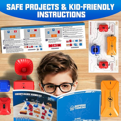 Science Kits for Kids Electronics Exploration Kit with 671+ Circuit Projects, Physics Experiments Circuit Board STEM Educational Toy for Boys Girls Ages 3 4 5 6 7 8 9 10 11 12+