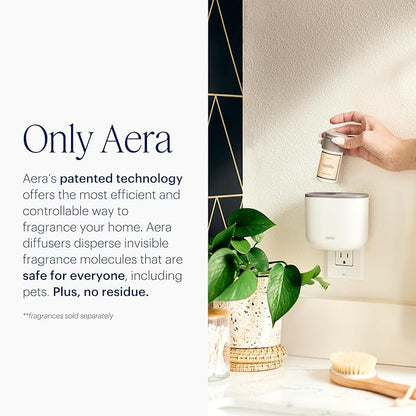 Aera Mini Home Fragrance Diffuser Plug-in: Smart Home App Aroma Control, Essential Oil & Aromatherapy, Hypoallergenic Scent Technology, Safe for Family & Pets, White (Scent Capsules Sold Separately)