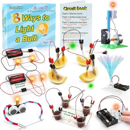 Science Circuit Kit Electricity for Kids Age 8-12, STEM Electrical Circuits Light Bulb Experiment, Electric Energy Technology Project Kits, STEAM Toys Science Gifts for 8 9 10 Year Old Boys Girls