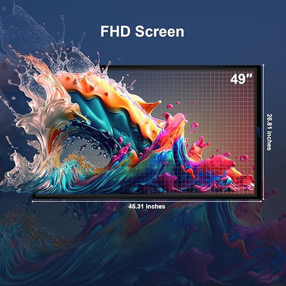 49" 1080P Interactive Smart Board for Classrooms & Office | Wireless Teaching Whiteboard with Touchscreen Android 12, Multi-Device Sharing | Safety-Rated (Board Only)