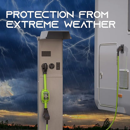GEARit RV Surge Protector 50 AMP - Circuit Analyzer Voltage Protector/Monitor with Surge Protection (4100 Joules) Weather Resistant 50A Extension Plug for RV Trailer Travel Outdoor Camper