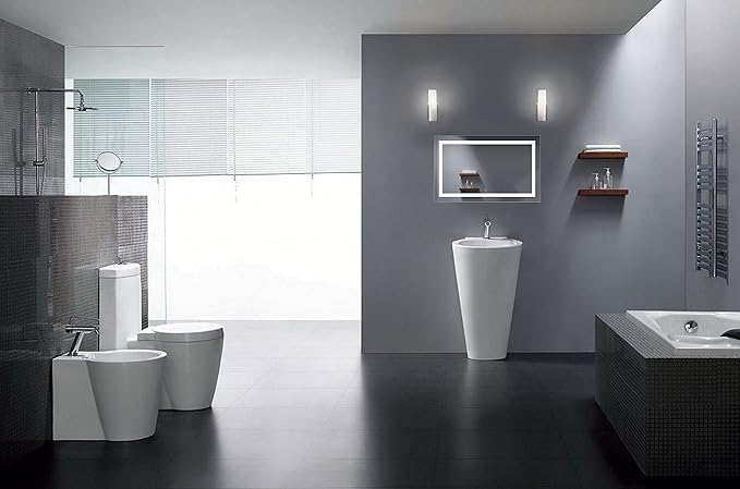 Krugg | 20 Inch X 32 Inch LED Bathroom Mirror | Lighted Vanity Mirror Includes Dimmer & Defogger | Wall Mount Vertical or Horizontal Installation