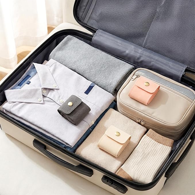 3 Pack Mini Travel Jewelry Case Lightweight Foldable Small Jewelry Organizer Travel Jewelrys Pouch for Rings, Earrings, Necklaces, Chain Bracelets, Brooches