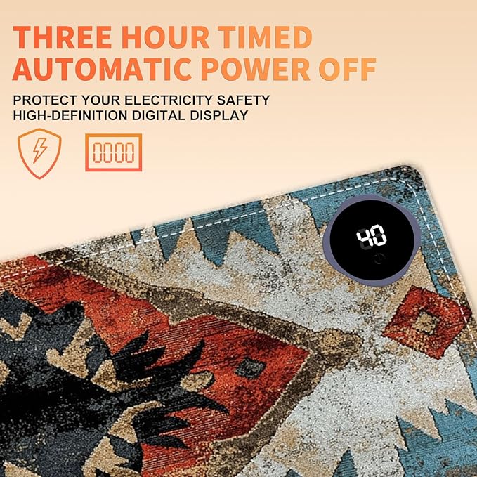Heated Mouse Pad 31.5x13 in 3-Temp Fast Heating Desk Mat with Auto Timer Warmer for Hands Wrist Pain Relief Waterproof Keyboard Mat for Office, Gaming, Home, Art Prints