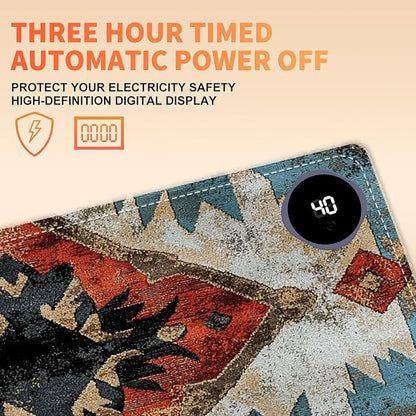 Heated Mouse Pad 31.5x13 in 3-Temp Fast Heating Desk Mat with Auto Timer Warmer for Hands Wrist Pain Relief Waterproof Keyboard Mat for Office, Gaming, Home, Art Prints