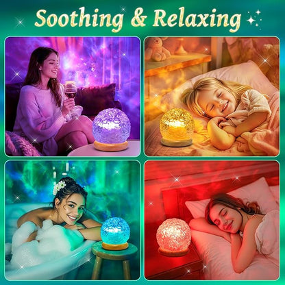 Christmas Gifts Teen Girls Kids Crystal Light Projector, 216 Modes Mood Lighting for Bedroom, Remote & USB Control Room Lights for Bedroom, Ambient Lighting Aesthetic Room Decor for Teen Girls Gifts