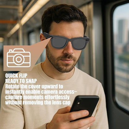 LED Light Privacy Cover for Ray-Ban Meta Smart Glasses – Rotating Camera Lens Shutter Compatible with Wayfarer/Skyler/Headliner(Gen 2), 6PCS Rotating LED Light Blocker Glasses Accessories