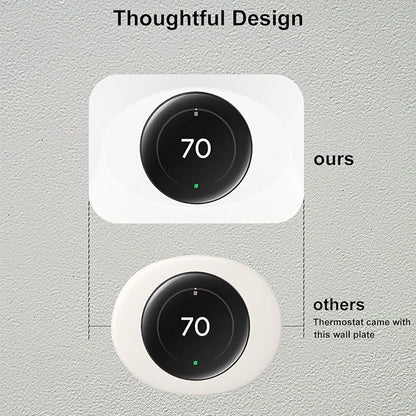 Nest Thermostat Wall Plate Cover Compatible with Google Nest Learning Thermostat (4th Gen), Practical Nest Thermostat Trim Kit, Nest Learning Thermostat 4 Accessory, Snap fit Design, White