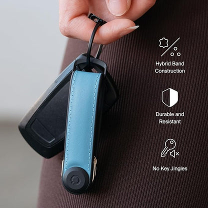 Orbitkey Key Organizer Hybrid Leather | Premium Nappa leather & TPU, Stainless Steel Locking Mechanism, Slim & Quiet Profile