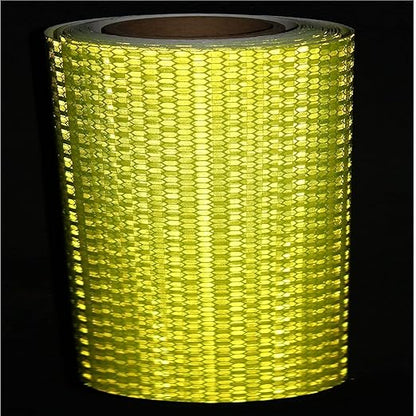 Fluorescent Yellow Reflective Tape Outdoor Waterproof 6 inch, High Visibility Warning Safety Industrial Marking Tape (11 feet)