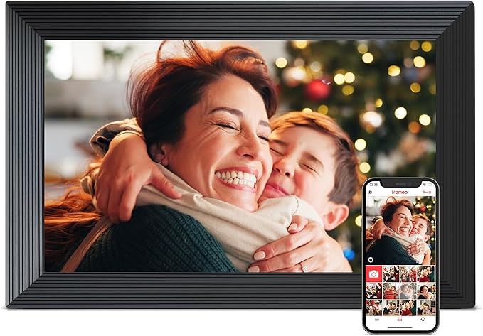 Digital Picture Frame, Frameo WiFi 10.1 Inch 1280*800IPS HD Touch Screen Digital Photo Frame, 16GB Memory, Auto-Rotate, Share Picture Video, Birthday Gifts for Women, Gifts for Mom, Dad, Wedding Gifts