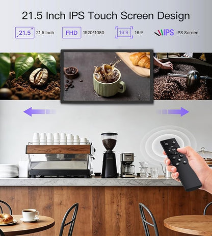 Uhale 21.5 Inch Large Digital Picture Frame WiFi with Remote Control, 1920 x 1080 FHD IPS No Touch Screen Electronic Photo Frames with 64GB, Support SD USB, Share Photos Videos Instantly