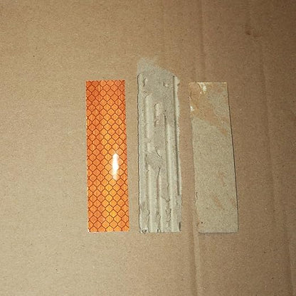 Non Fading Brown Reflective Stickers 1 inch X 4 inch, Outdoor Waterproof High Visibility Warning Safety Adhesive Reflector Tape (20 Pcs)