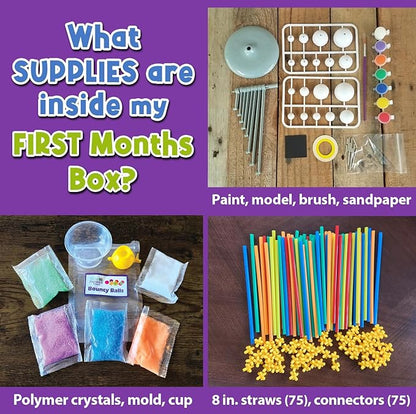 6-Month Subscription | Science Kits for Kids with 18 Hands-On STEM Experiments, 3 Projects Per Box, All Supplies Included | Home & Remote School Learning for Ages 7–12, New Box Every Month
