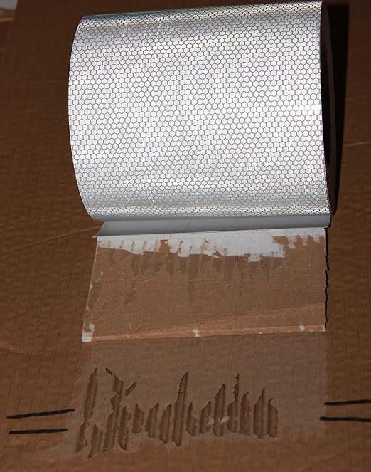 Non Fading Silver Reflective Tape 6 inch Wide, Outdoor Waterproof Safety Adhesive Stickers, High Visibility Industrial Marking Tape (68 feet)