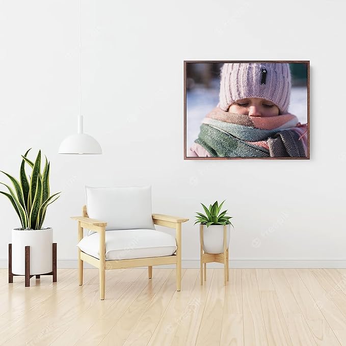 P&L ART. Personalized Custom Canvas Prints: Photo On Canvas Transform Your Photos into Stunning Framed Wall Art Digitally Printed Photo To Canvas Ideal for Home Decor Gifts Keepsakes Walnut 8X10