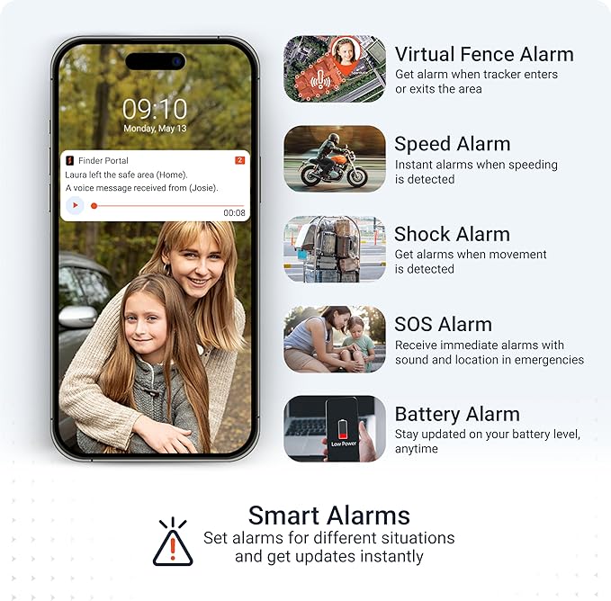 PAJ GPS Easy Finder 4G – GPS Tracker for Kids, Seniors/Elderly & Loved Ones – Real-Time Location Tracker Device, SOS/Emergency Button, Voice Messages, Up to 14 Days Battery - Subscription Required