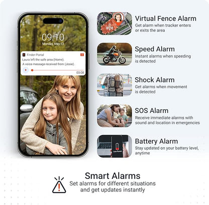 PAJ GPS Easy Finder 4G – GPS Tracker for Kids, Seniors/Elderly & Loved Ones – Real-Time Location Tracker Device, SOS/Emergency Button, Voice Messages, Up to 14 Days Battery - Subscription Required