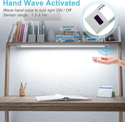 WOBANE Under Counter LED Lighting, Hand Wave Activated Lighting,Under Desk Light Bar,24 inch Dimmable Panel for Kitchen,Shelf,Cupboard,Closet,Workbench,Cabinet,6000K White