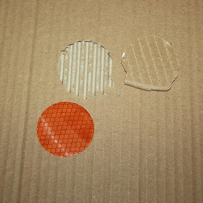 Non Fading Brown Reflective Stickers 2-inch Diameter Round Reflector, Outdoor Waterproof High Visibility Warning Adhesive Tape (100 Pcs)
