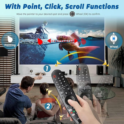 Replacement Voice LG Magic Remote Control AKB75855501, Universal LG TV Remote AN-MR20GA with Pointer Function for OLED QNED 4K NanoCell Webos Smart TV, Replaced MR19BA MR18BA MR21 MR22 MR23 MR24