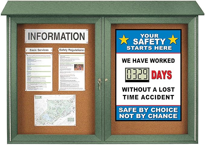 Battery Operated Safety Digital Scoreboard 20" × 28" | Full Size Indoor Led Scoreboard with Auto Day Counter | No Power Cord Needed | Track Days Without Accident Sign for Workplace Safety