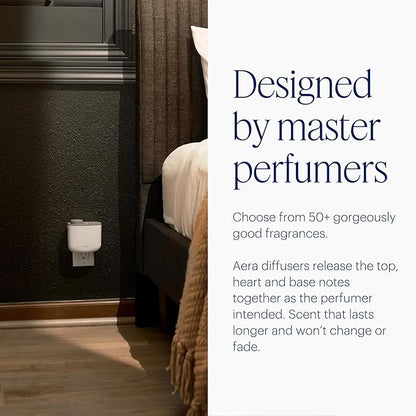 Aera Mini Home Fragrance Diffuser and Mini Moondance Scent Refill Bundle - for Rooms 100-500 Sq Ft - Alexa Compatible, Hypoallergenic, Family and Pet Safe, App Controlled