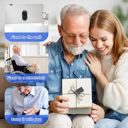 Wireless Caregiver Pager Call Button Nurse Call System 500Ft Range with LED Number Display for Elderly/Patient/Disabled at Home/Hospital/Clinic(6 Waterproof Call Button & 1 Receiver)
