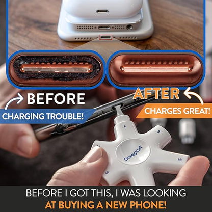 USB-C Multi-Tool Phone Cleaning Kit | Clean Repair & Restore Cell Phone Tablet & Laptop USB C Ports & Cables | Fix Unreliable & Bad Connections | Extend The Life of Your Tech Devices (Black)