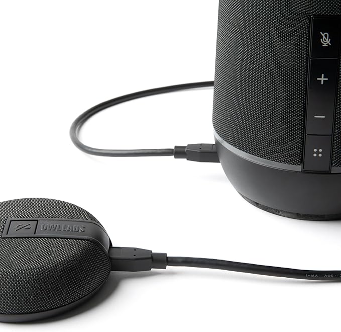 Owl Labs Expansion Mic for Meeting Owl 3 - Extend Audio Reach in Larger Spaces by 8 feet (2.5 Meters) in The Direction of The mic., Charcoal