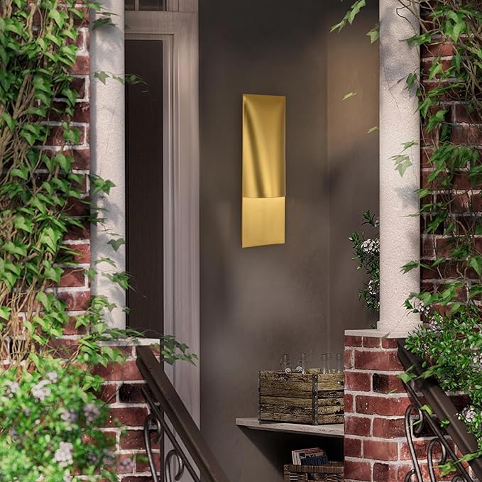 18" Wall Sconce Gold, Modern Decorative Wall Sconces, Suitable For Exterior Patio, Porch, Bedroom, Living Room, This Wall Light Can Withstand Harsh Weather Conditions Such As Rain And Snow Outdoors