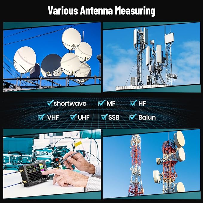 Upgraded NanoVNA-F V2 Vector Network Analyzer 50kHz-3000MHz HF VHF UHF VNA Antenna Analyzer 4.3 inch with 5000mA-h,Measuring S-Parameter Voltage SWR, Phase, delay, Smith Chart