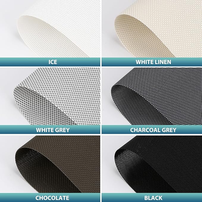 SmartWings Motorized Smart Roller Shades in Light Filtering, Electric Blinds with Remote for Windows Compatible with Alexa/Google Home/Homekit, Customized, Multi-Color Fabric Samples