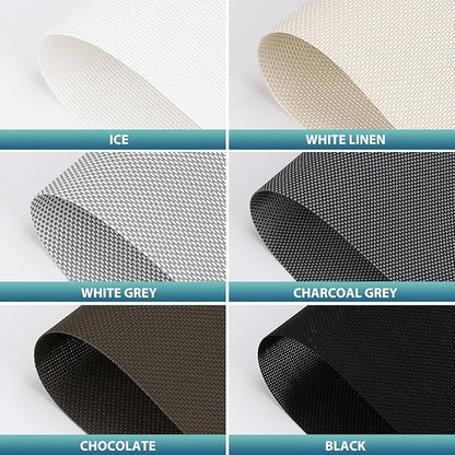 SmartWings Motorized Smart Roller Shades in Light Filtering, Electric Blinds with Remote for Windows Compatible with Alexa/Google Home/Homekit, Customized, Multi-Color Fabric Samples