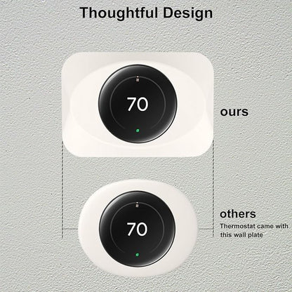 Nest Thermostat Wall Plate Cover Replacement Compatible with Google Nest Learning Thermostat (4th Gen), Practical Nest Learning Thermostat 4 Trim Kit, Snap fit Design (Biege, 1 Pack)