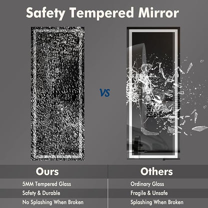 60x24 LED Bathroom Mirror with Lights, Backlit + Front Lit, Dimmable, Anti-Fog, Lighted Bathroom Vanity Mirror for Wall, Memory Function, Shatter-Proof (Horizontal/Vertical)