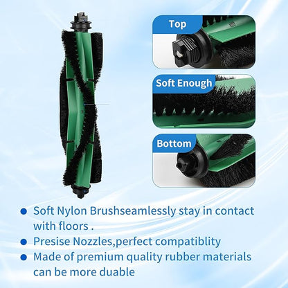 22PK Replacement Parts Compatible with iRobot Roomba Essential 104 105 Vac/Combo Accessory Y0110 Y0140 Q011 Q0120 Q0520 Vacuum, 2 Roller Brush & 10 Hepa Filters & 10 Side Brush