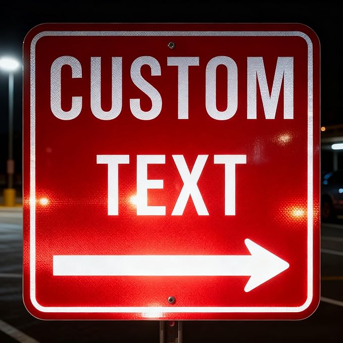 Custom Large Outdoor Metal Sign, 36x36 inch 0.04" Rust-Free & Weatherproof Aluminum, Reflective Option, Single/Double Sided for Business