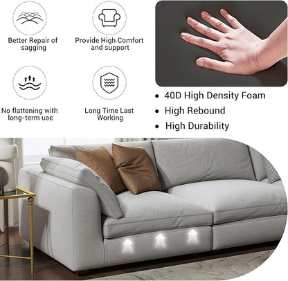 Couch Cushion Support for Sagging Seat, High Density Foam Sofa Support Replacement for Furniture, Curved Couch Supporter for Under The Cushions, Grey Set of 3