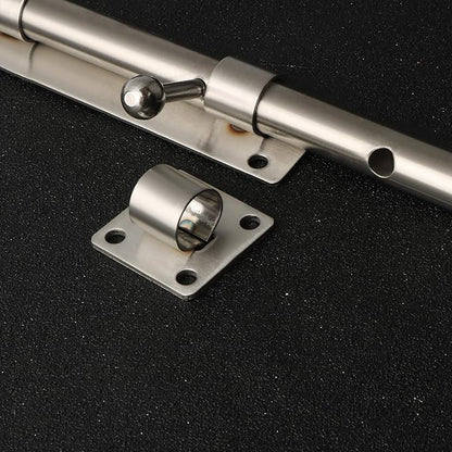 Alise 8 inch Barrel Bolt Latch,Slide Bolt Latch,Heavy Duty Solid SUS304 Stainless Steel Slide Lock for Wooden Fence,Barn Door,Interior or Outdoor Door Brushed Nickel MS9000-LS