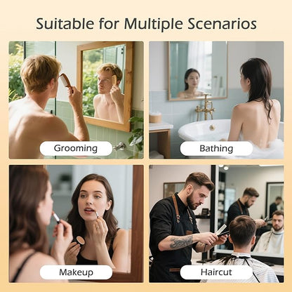 24x32 Inch Bathroom TV, Smart Vanity Mirror with 21.5'' Touch-Screen TV, IP66 Waterproof Defogging Mirror TV with 3 Color LED Light HDMI Android System for Bathroom Hotel Hair Salon (2025)